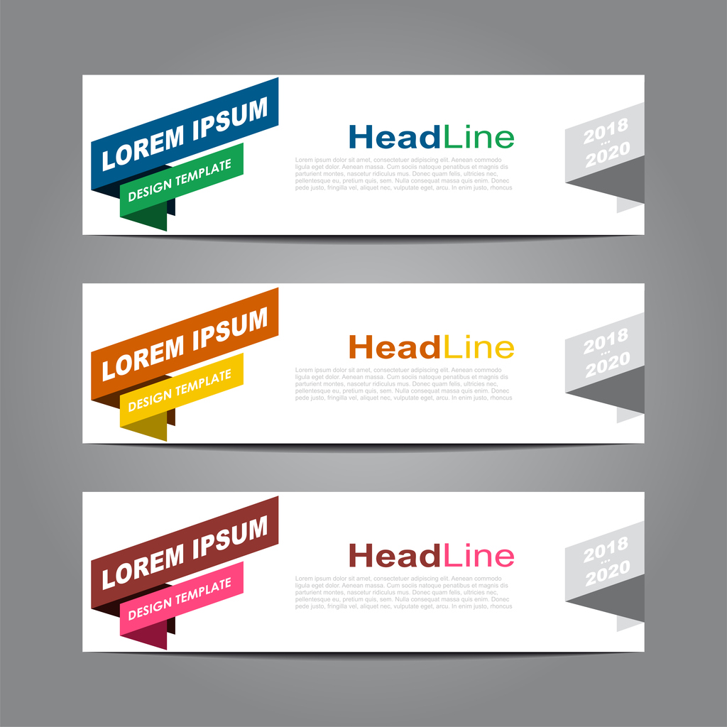 Design horizontal template flyer banner. Vector illustration.