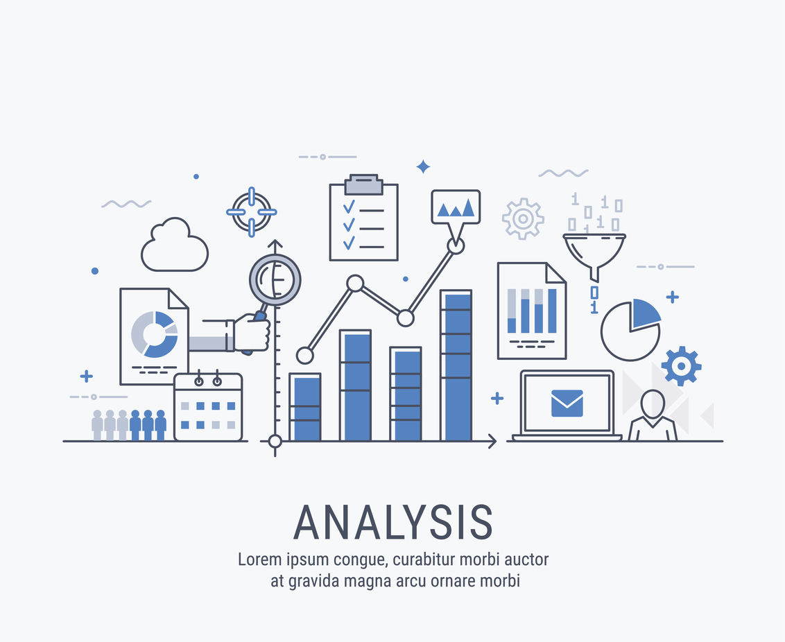 Analysis vector illustration